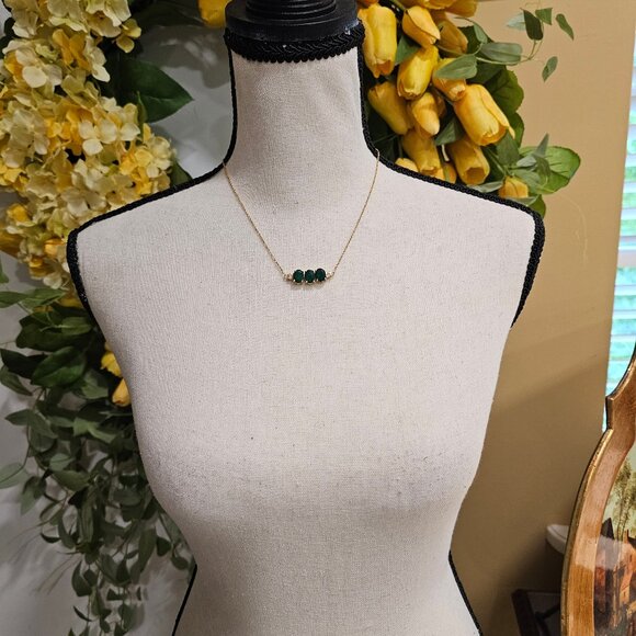 Emerald & Diamond 18 k Gold Lorique Necklace, Certificate of Authenticity - Picture 11 of 12